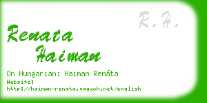 renata haiman business card